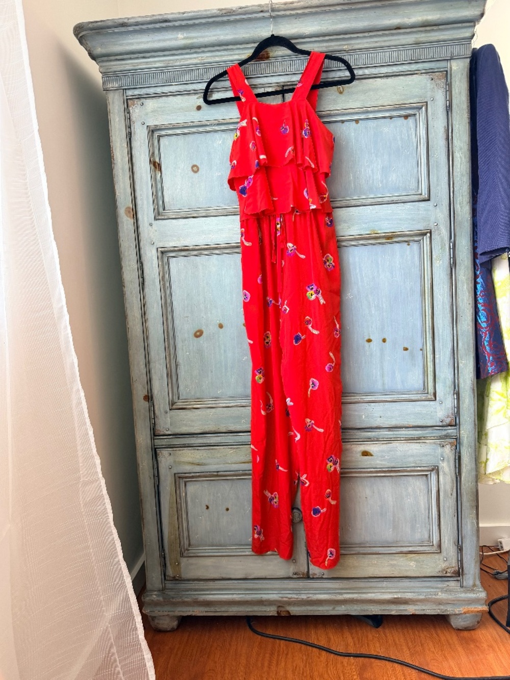 Sonia Rykiel Silk Jumpsuit in Floral Print Red Color Size 36